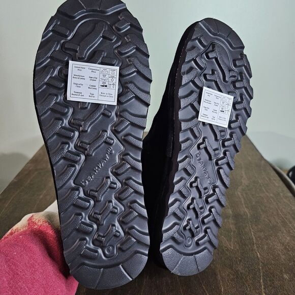 Bearpaw Size 9 Women's Drew Black Suede Wool Lined Ankle Pull On Boots NEW - Picture 8 of 11